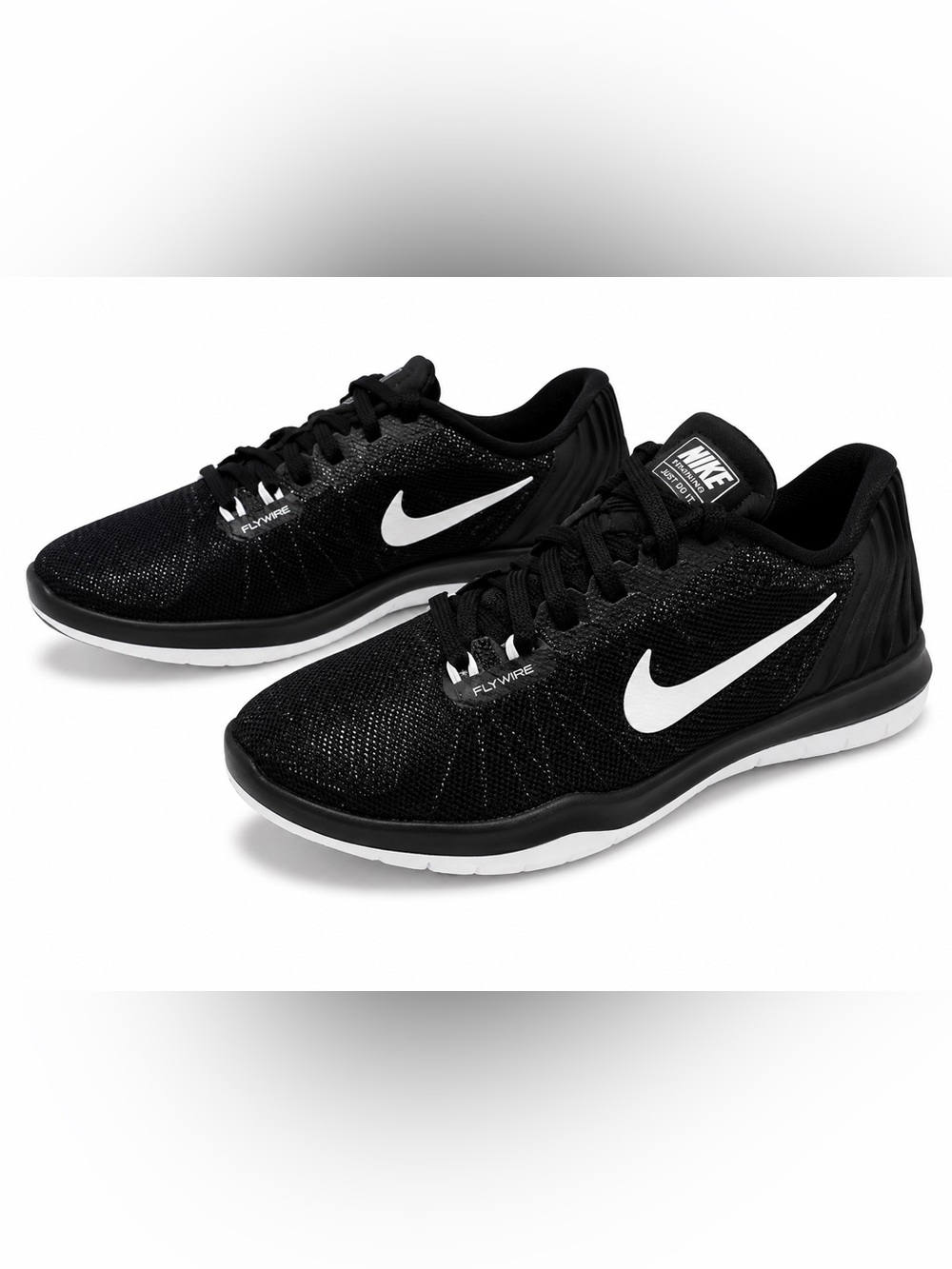 Nike Flex Supreme TR Training Shoes Black White Flywire Sneakers